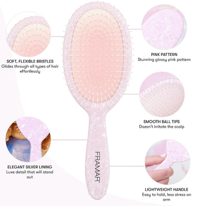 FRAMAR Wet Hair Brush Detangler, Detangling Hairbrush For Women – Giraffe