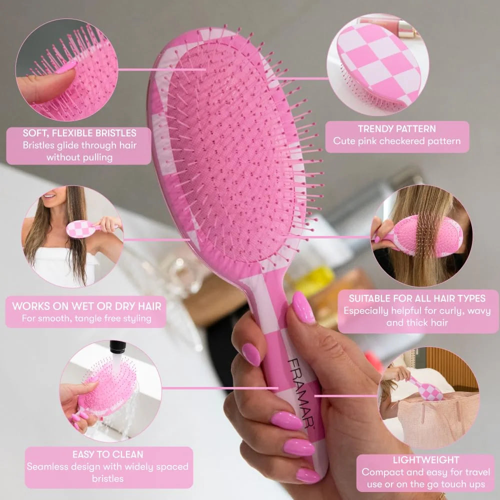 FRAMAR Wet Hair Brush Detangler, Detangling Hairbrush For Women – Giraffe