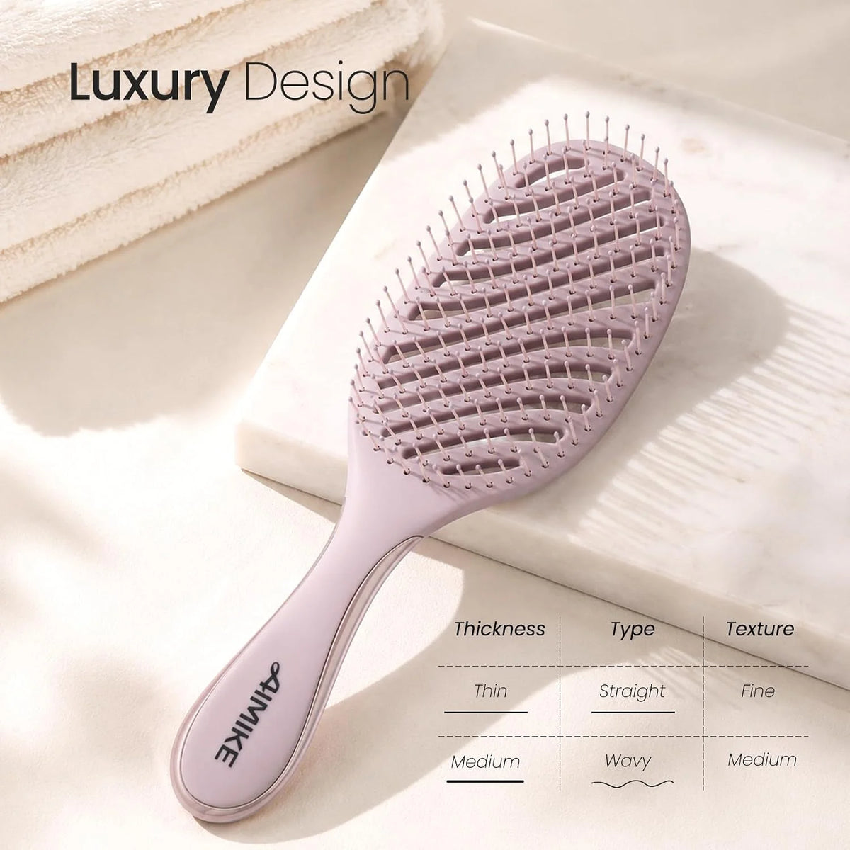 AIMIKE Vented Hair Brush for Fine Thin Hair, Gentle Detangler for Women