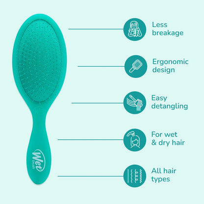 Wet Brush Original Detangler, Green (Matte Marble), Ultra-Soft IntelliFlex Bristles Glide Through Tangles, Detangling Hair Brush (Wet & Dry), Women & Men, Limited Edition
