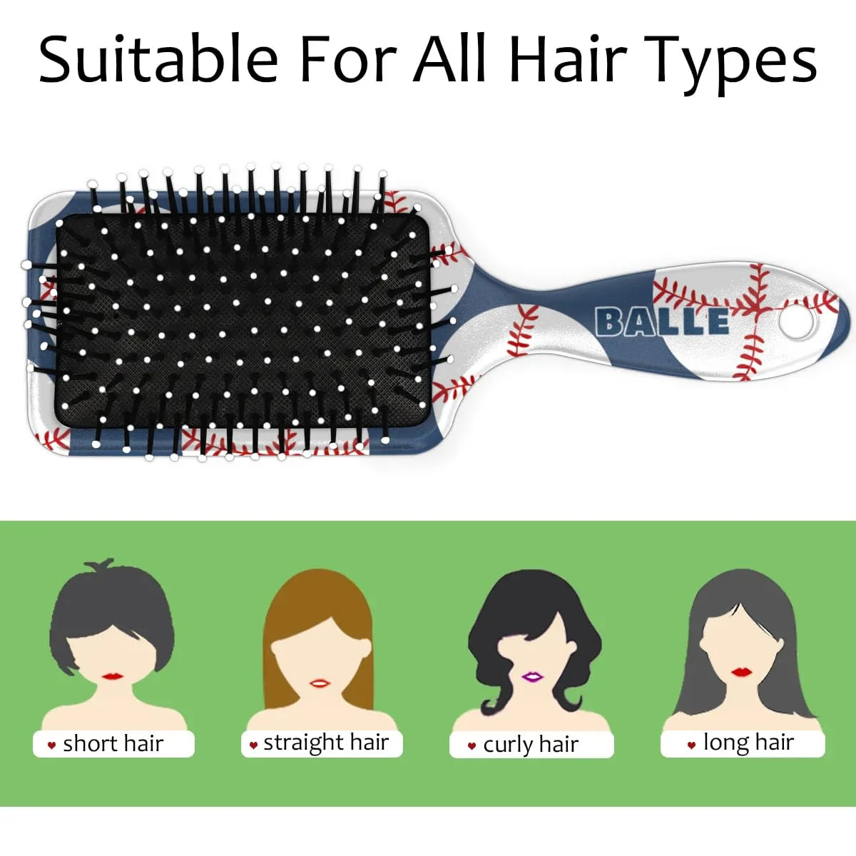 Personalized Cool-Rocket Detangler-Hair-Brush for Kids-Boys,Glides Through Tangles Comb,Custom Name Hair Brushes for All Hair Types Wet/Dry/Curly/Thick Hair,Dark Blue