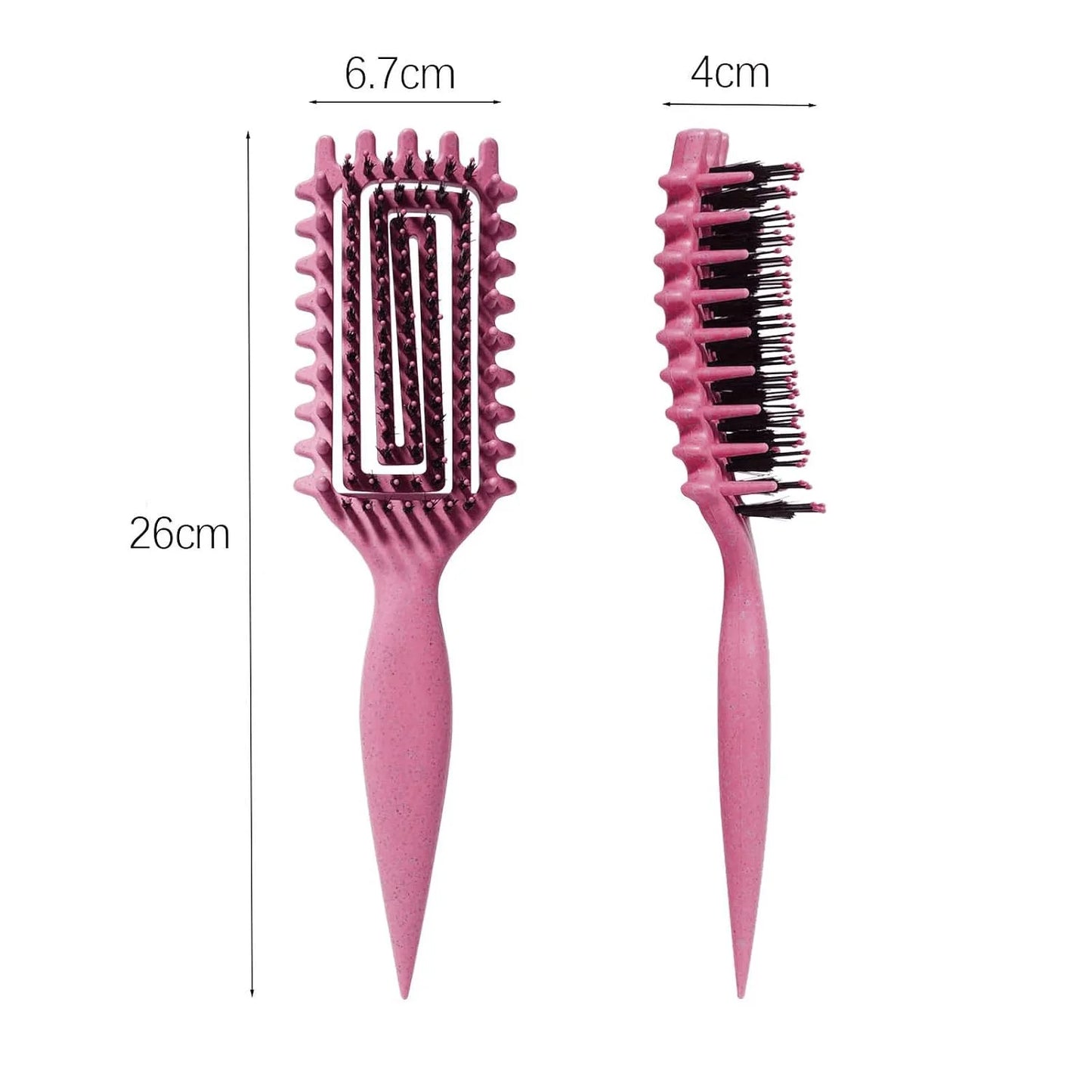 Curly Hair Brush Candybrush Curl Defining Brush for Detangling Shaping and Defining Curls for Women, Men, Wet & Dry Hair (Green Pink)
