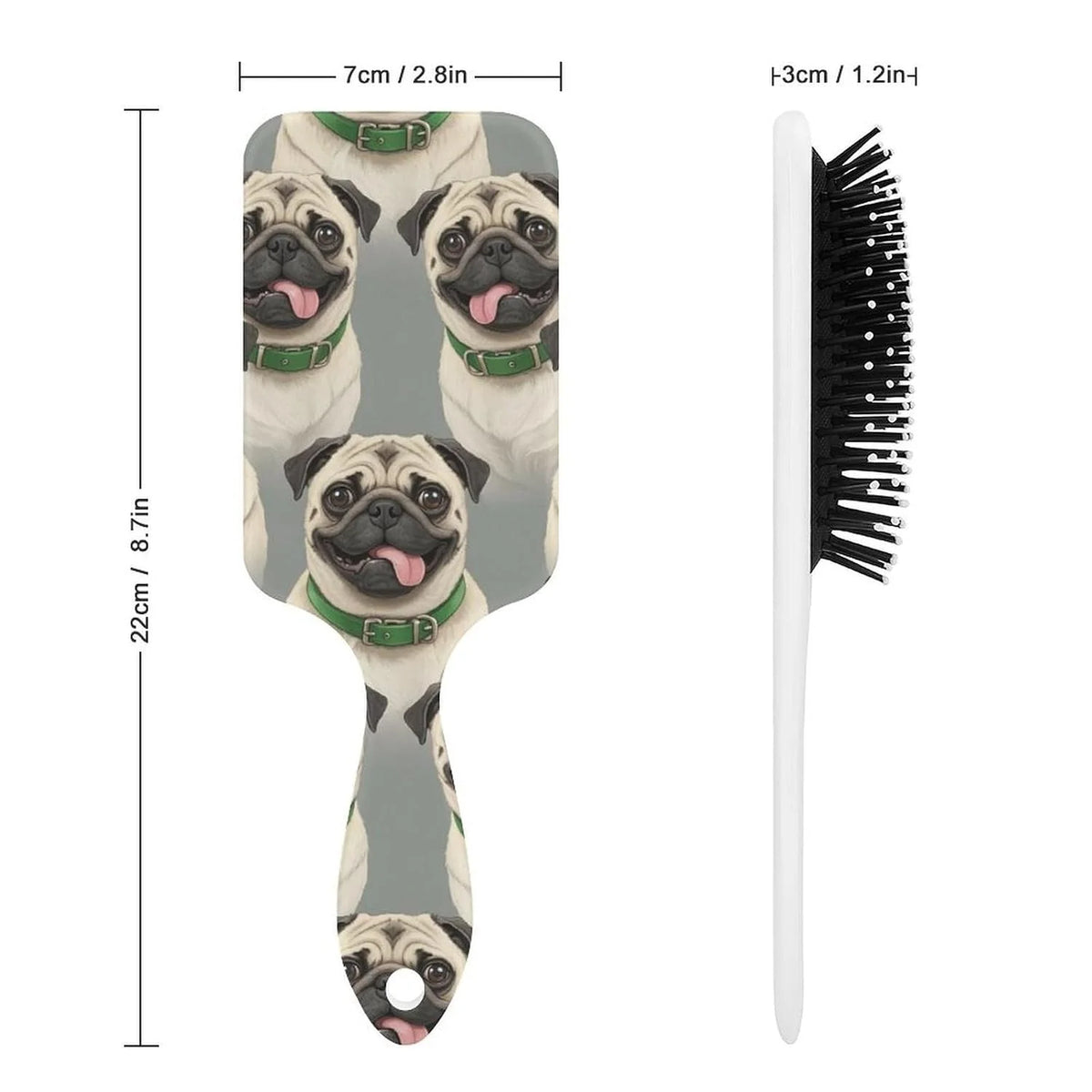 Women Girls Ladies Hair Brush Purple Black Buffalo Check Plaid Pattern, Paddle Brush for Detangling Scalp Massage, Cushion Hairbrush for Long Thick Curly Hair