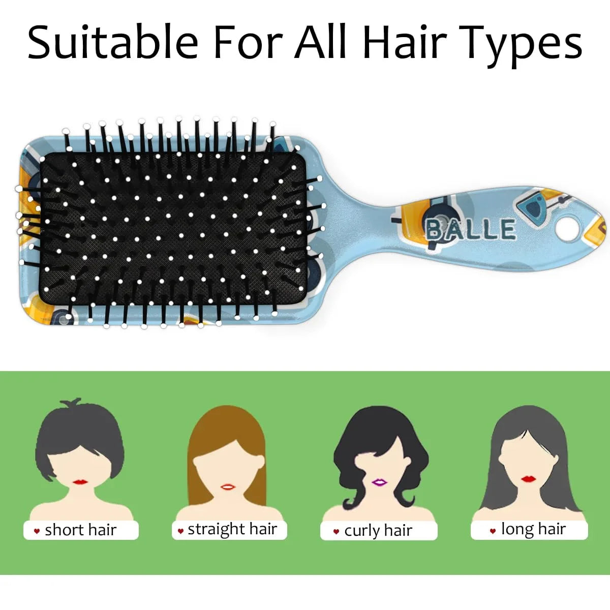 Personalized Cool-Rocket Detangler-Hair-Brush for Kids-Boys,Glides Through Tangles Comb,Custom Name Hair Brushes for All Hair Types Wet/Dry/Curly/Thick Hair,Dark Blue