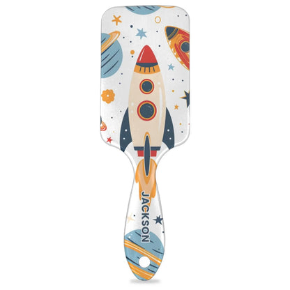 Personalized Cool-Rocket Detangler-Hair-Brush for Kids-Boys,Glides Through Tangles Comb,Custom Name Hair Brushes for All Hair Types Wet/Dry/Curly/Thick Hair,Dark Blue