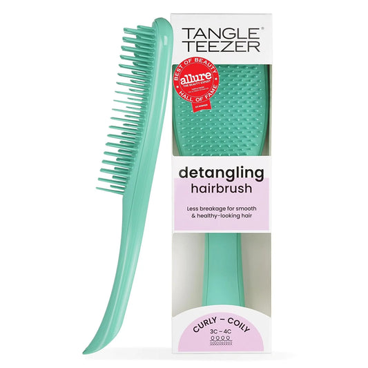 Tangle Teezer Ultimate Detangler Curly Hair Brush, 3C to 4C, Aqua Green