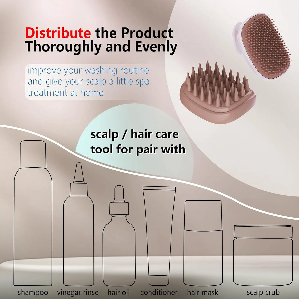 Scalp Scrubber Massager Shampoo Brush,Exfoliator for Dandruff & Hair Growth