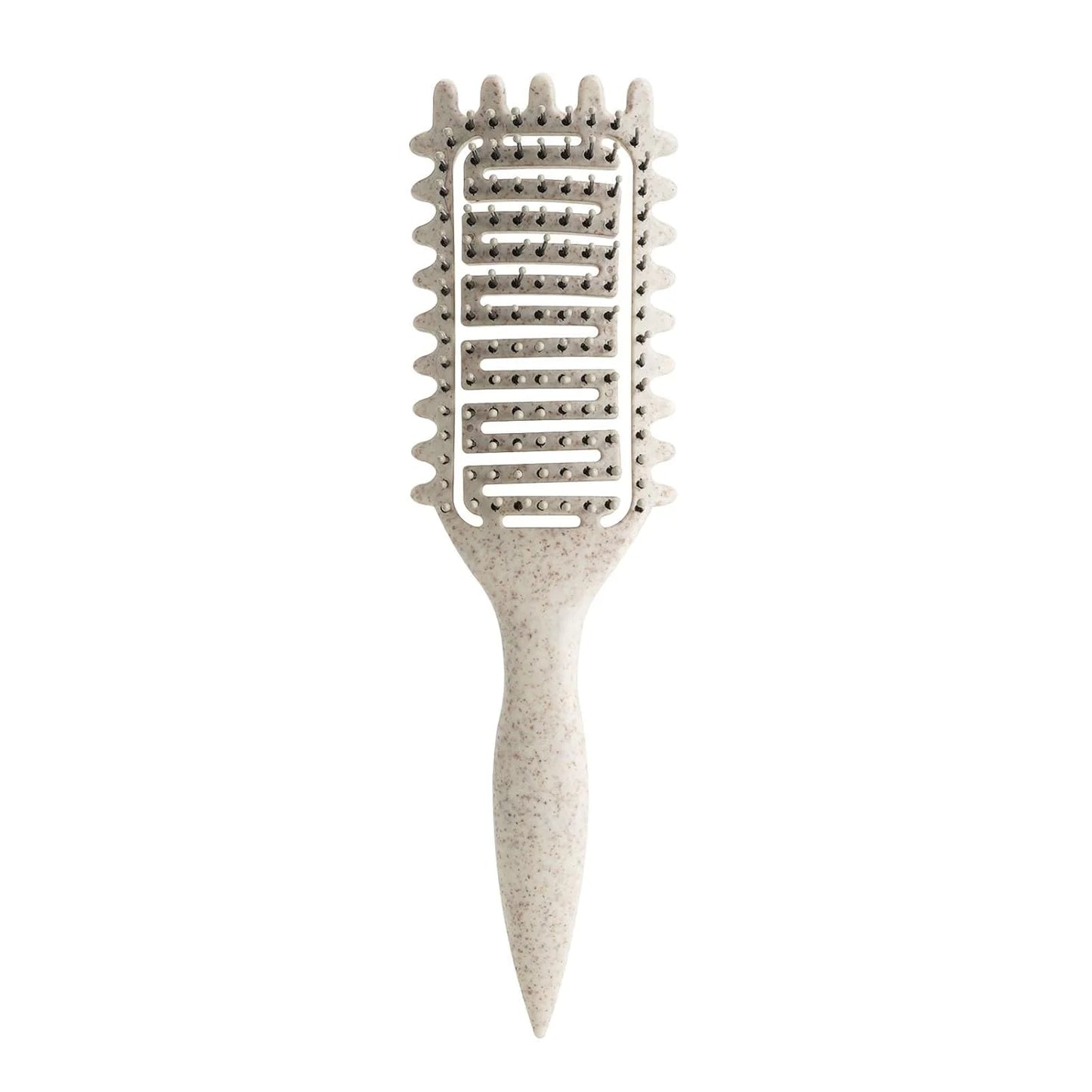 Curl Defining Brush for Curly Hair, Vented Detangling Hair Brush for Wet and Dry Styling, Curved Brush for Shaping and Smoothing Curl Clumps, Lightweight Hair Brush (2Pcs Black)
