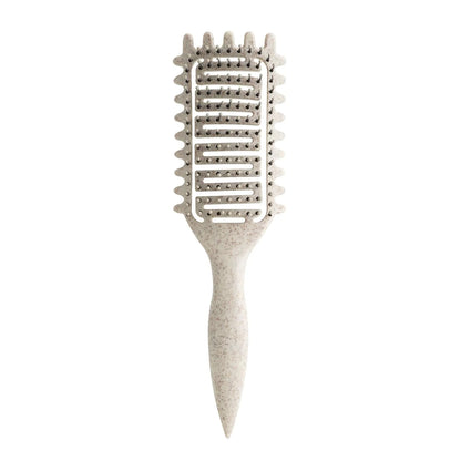 Curl Defining Brush for Curly Hair, Vented Detangling Hair Brush for Wet and Dry Styling, Curved Brush for Shaping and Smoothing Curl Clumps, Lightweight Hair Brush (2Pcs Black)