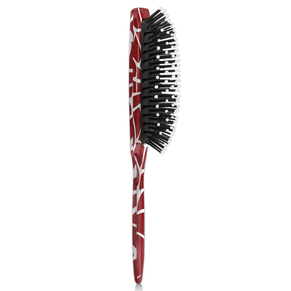 Personalized-Kids-Hair-Brush for Boy Girls Custom Gift Detangler Brush Soft Bristle Hair Brushes Travel Hair Brush for All Hair Types Christmas Hallowmas Spider Web Sliver Dot