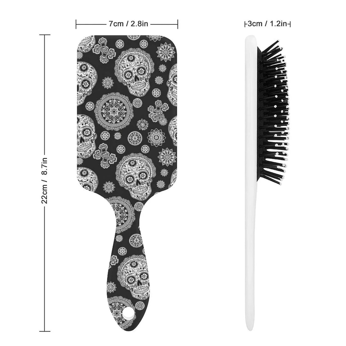 Air-Cushion Comb Black Gold Glitter Cheetah Leopard Print, Smooth Hair Salon Anti-Knotting Fluffy, For Long Thick Curly Hair, 1 Pack