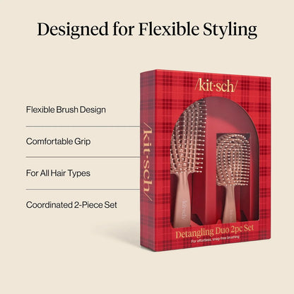 Kitsch Flexi Flow Detangler Brush, Hair Brushes For Women - Black