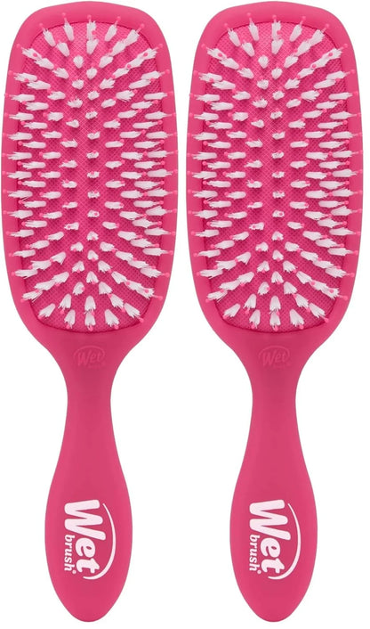 Wet Brush Shine Enhancer Hair Brush, Pink - Exclusive Ultra-soft IntelliFlex Bristles - Natural Boar Bristles Leave Hair Shiny And Smooth For All - For Women, Men, Wet And Dry Hair