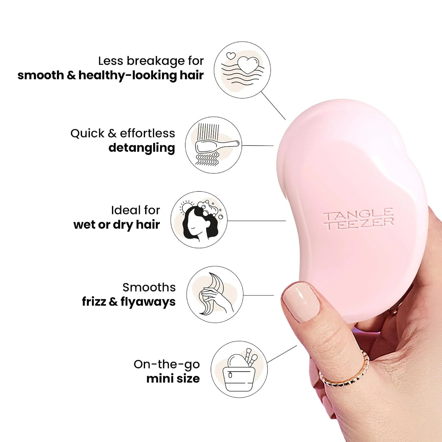 Tangle Teezer Original Detangler Mini Hair Brush for Kids, Unicorn Magic