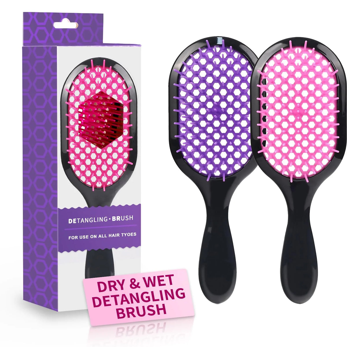 Detangling Brush,1 Pack Detangler Brush, Gentle & Effective Detangling on Wet or Dry Fragile Hair Types,Ultra-light, Detangling Brsuh ventilated and antistatic hairbrush (green1)