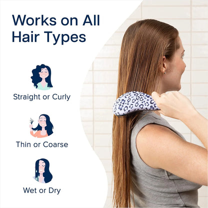 Crave Naturals Glide Thru Hair Brush - Detangler Brush for Curly, Straight, Wet or Dry Hair - Gentle Detangling Brushes for Adults, Kids, Toddlers - Hair Accessories for Women, 7.5x3" - Pink