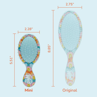 Wet Brush Mini Detangler Travel Hair Brush, Rainbow, All Hair Types