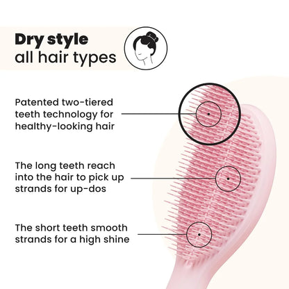 Tangle Teezer The Ultimate Styler Hair Styling Brush for Dry Styling, Maintains, Blends & Adds Volume, Texture & Shine, Sweet Pink