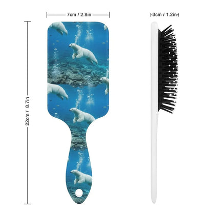 Women Girls Ladies Hair Brush Purple Black Buffalo Check Plaid Pattern, Paddle Brush for Detangling Scalp Massage, Cushion Hairbrush for Long Thick Curly Hair
