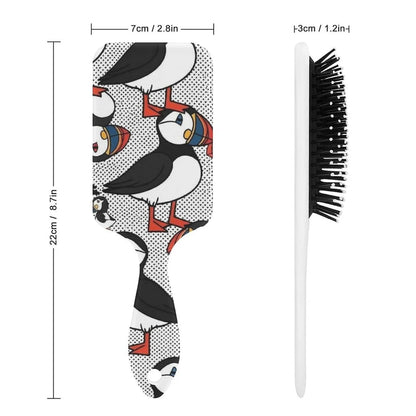 Women Girls Ladies Hair Brush Purple Black Buffalo Check Plaid Pattern, Paddle Brush for Detangling Scalp Massage, Cushion Hairbrush for Long Thick Curly Hair