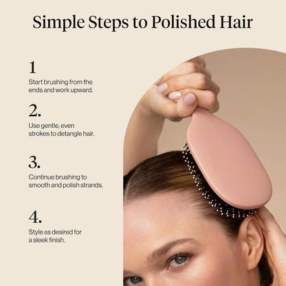 Kitsch Smooth & Polish Hair Brushes For Women and Men - Black