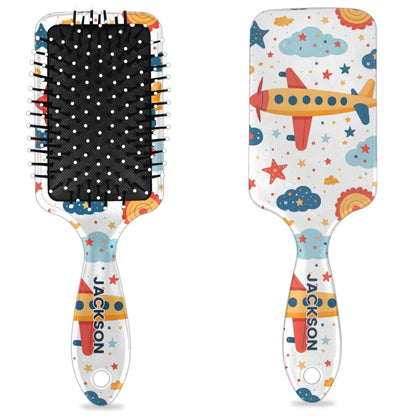 Personalized Cute Car Detangler-Hair-Brush for Kids Boys,Glides Through Tangles Comb,Custom Name Hair Brushes for All Hair Types Wet/Dry/Curly/Thick Hair,White 2