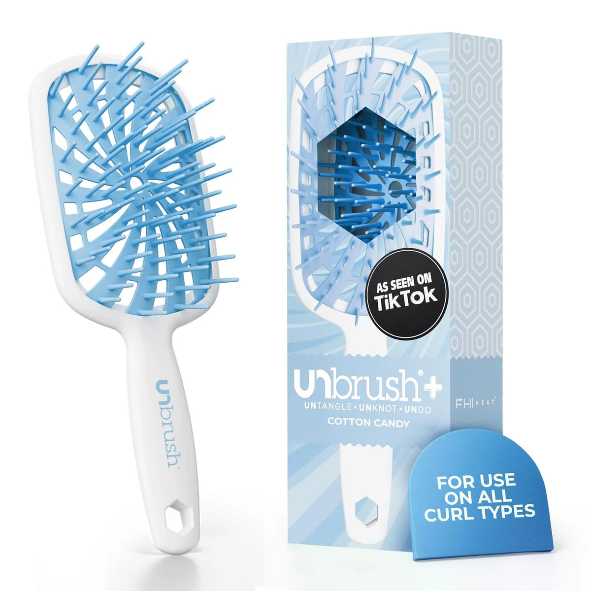 FHI Heat UNbrush Plus Ultra-Light Detangling Brush for Fine & Fragile Hair