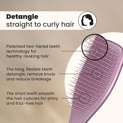 Tangle Teezer Chrome Ultimate Detangler Brush for Wet & Dry Hair, Eliminates Knots & Reduces Breakage for Straight to Curly Hair Types, Chocolate Bronze (Pack of 3)
