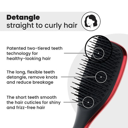 Tangle Teezer Chrome Ultimate Detangler Brush for Wet & Dry Hair, Eliminates Knots & Reduces Breakage for Straight to Curly Hair Types, Chocolate Bronze (Pack of 3)