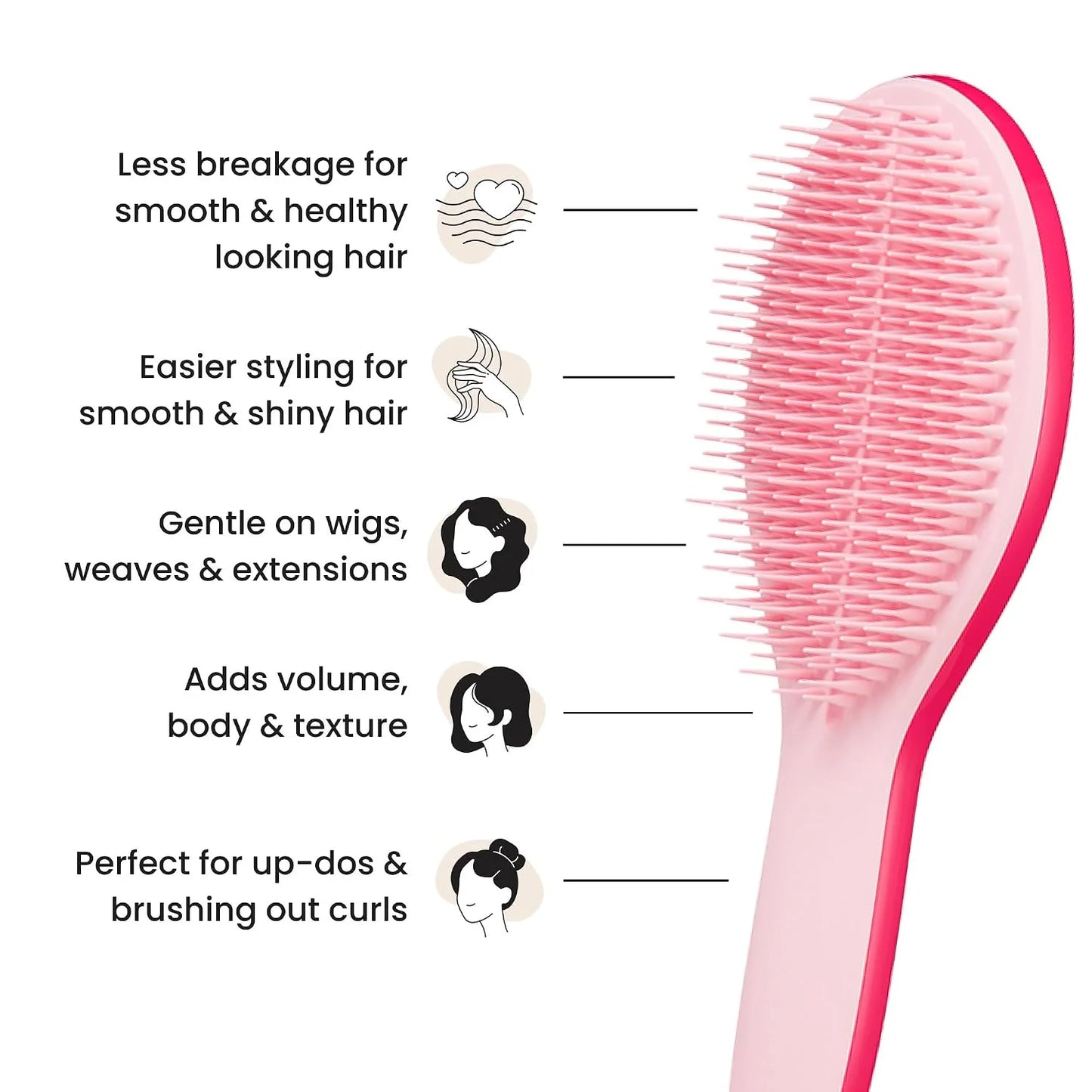 Tangle Teezer The Ultimate Styler Hair Styling Brush for Dry Styling, Maintains, Blends & Adds Volume, Texture & Shine, Sweet Pink