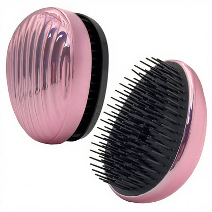 WYNK Mini Travel Detangling Hairbrush Detangler with Cover, Champagne Gold