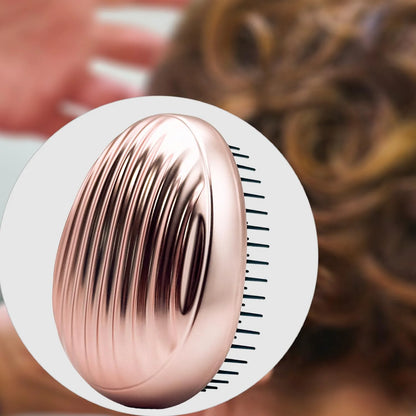 WYNK Mini Travel Detangling Hairbrush Detangler with Cover, Champagne Gold