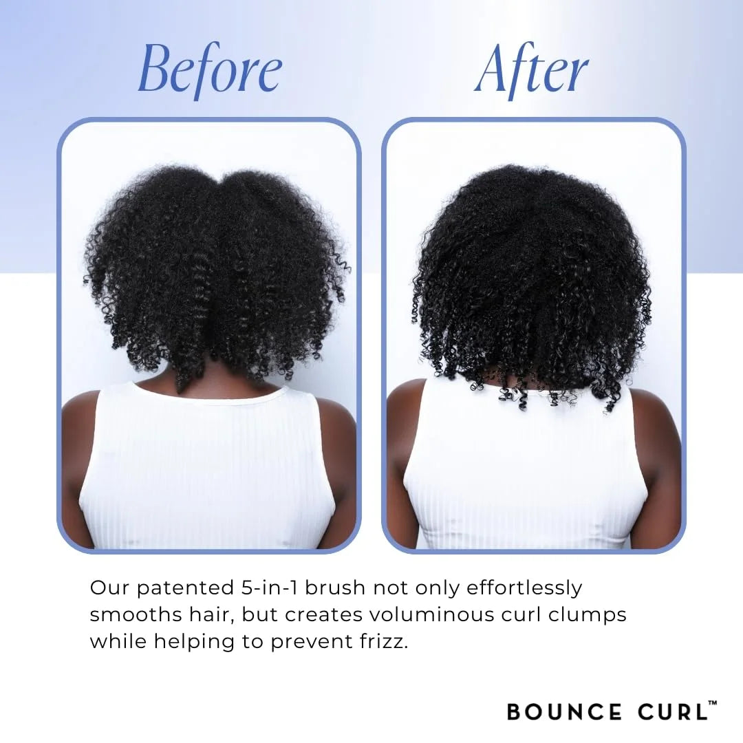 Bounce Curl Volume EdgeLift Brush, 5-In-1 Styling Tool Defined Curls Purple