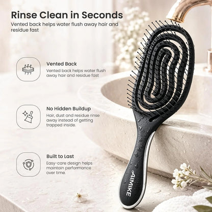AIMIKE Spiral Hairbrush for Fine Hair, Wet Detangler Brush for Women & Kids