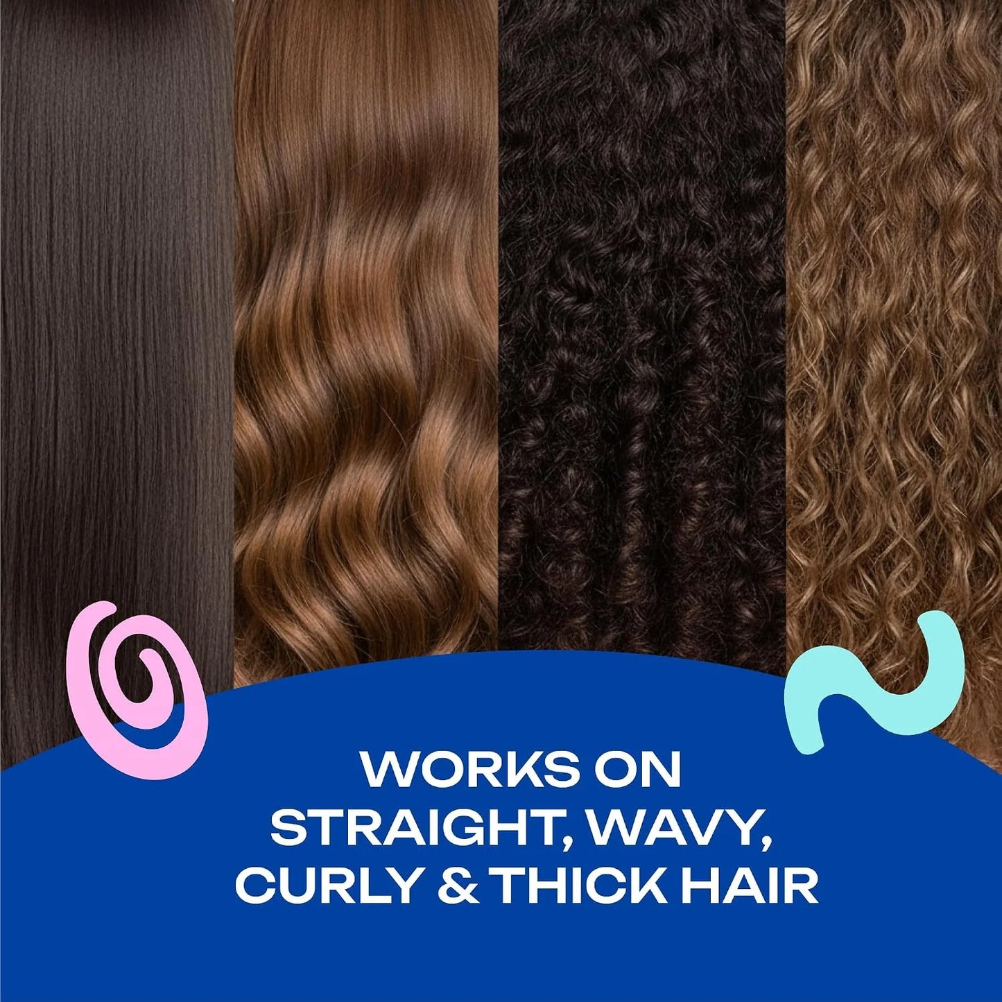 Ninabella Detangler Brush - No Tangle Hair Brush for Women, Fine, Thick and Long Hair - Hairbrush for Wet and Dry Hair, Gentle on the Scalp - Elegant Black