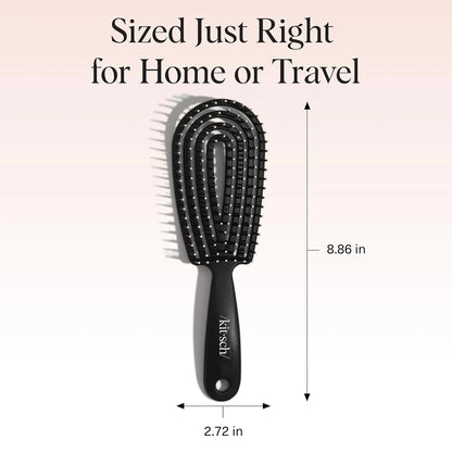 Kitsch Flexi Flow Detangler Brush, Hair Brushes For Women - Black