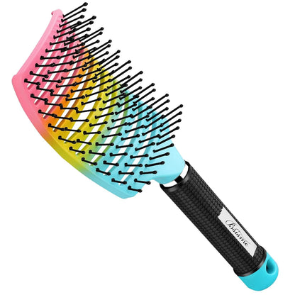 Hair Brush, Professional Curved Vented Brush with 25MM Bristles for Faster Blow Drying, Detangling for Wet Dry Hair, Paddle Brush for Thick Curly Straight Hair for Women & Men