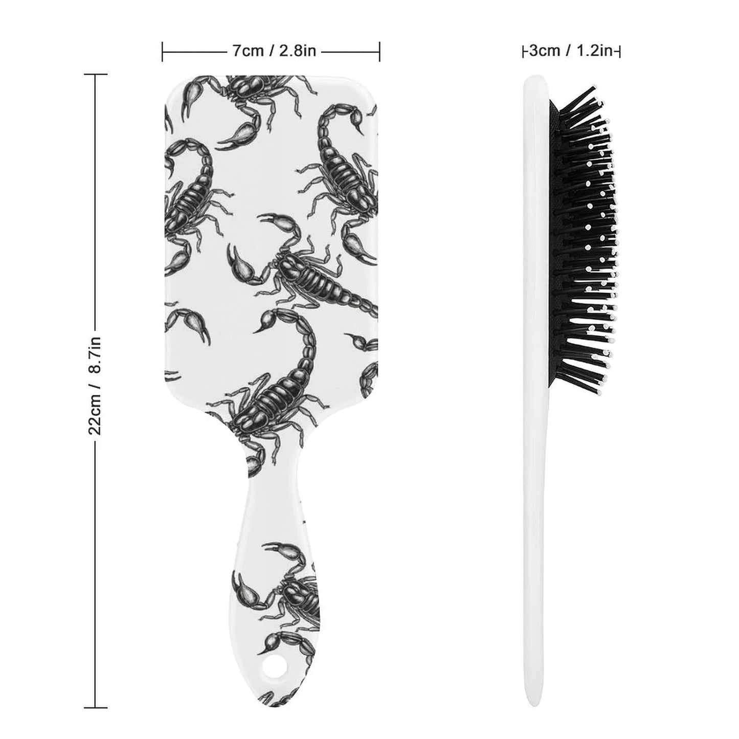Air-Cushion Comb Black Gold Glitter Cheetah Leopard Print, Smooth Hair Salon Anti-Knotting Fluffy, For Long Thick Curly Hair, 1 Pack