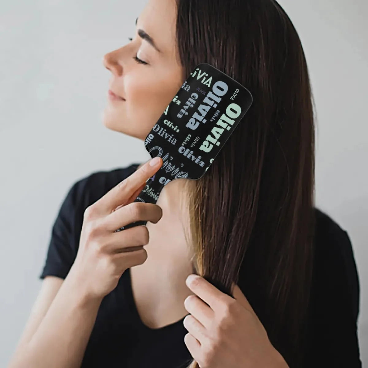 Personalized Name Hair Brush Detangler Brush Gifts for Women Man Custom Detangler-Hair-Brush Kids-Toddler-Girls for Travel All Hair Types