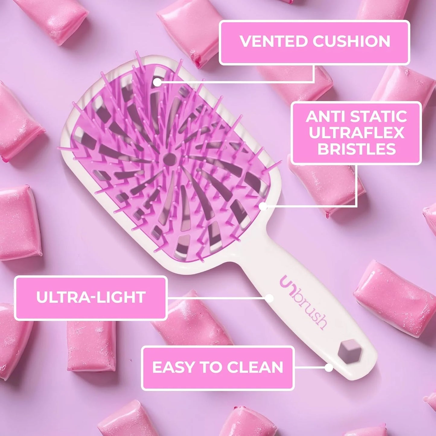 FHI Heat UNbrush Plus Ultra-Light Detangling Brush for Fine & Fragile Hair