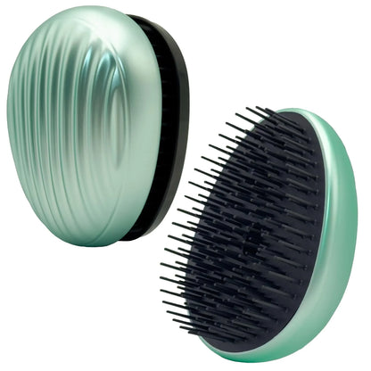 WYNK Mini Travel Detangling Hairbrush Detangler with Cover, Champagne Gold