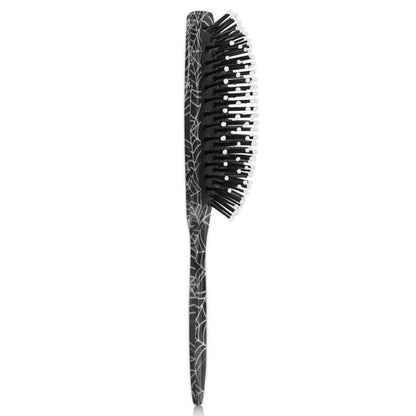 Personalized-Kids-Hair-Brush for Boy Girls Custom Gift Detangler Brush Soft Bristle Hair Brushes Travel Hair Brush for All Hair Types Christmas Hallowmas Spider Web Sliver Dot