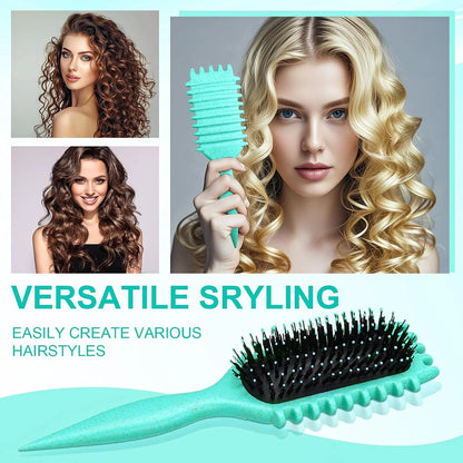 Candy Brush,Curly Hair Brush,Curl Defining Brush,Shaping and Defining Curls for Women Hair Brush for Combing and Shaping,Reduce Pulling and Curl Separation For Defined Curls(Purple)