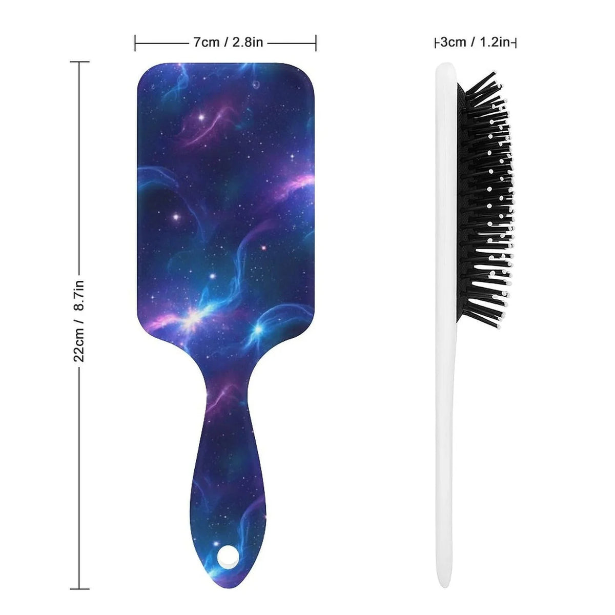 Women Girls Ladies Hair Brush Purple Black Buffalo Check Plaid Pattern, Paddle Brush for Detangling Scalp Massage, Cushion Hairbrush for Long Thick Curly Hair