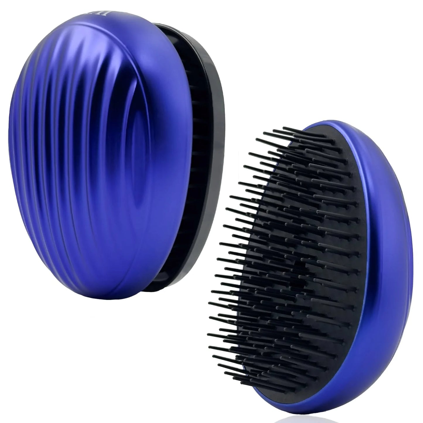WYNK Mini Travel Detangling Hairbrush Detangler with Cover, Champagne Gold
