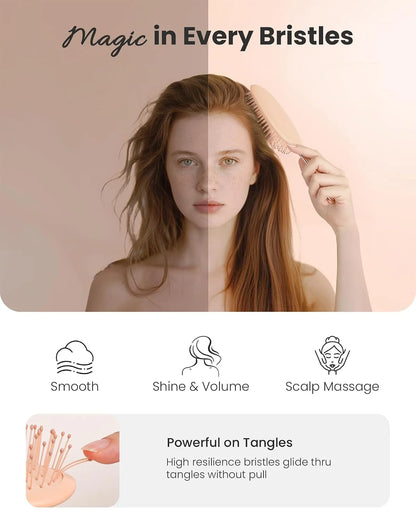 AIMIKE Paddle Hairbrush for Women & Kids Fine Hair, Wet & Dry