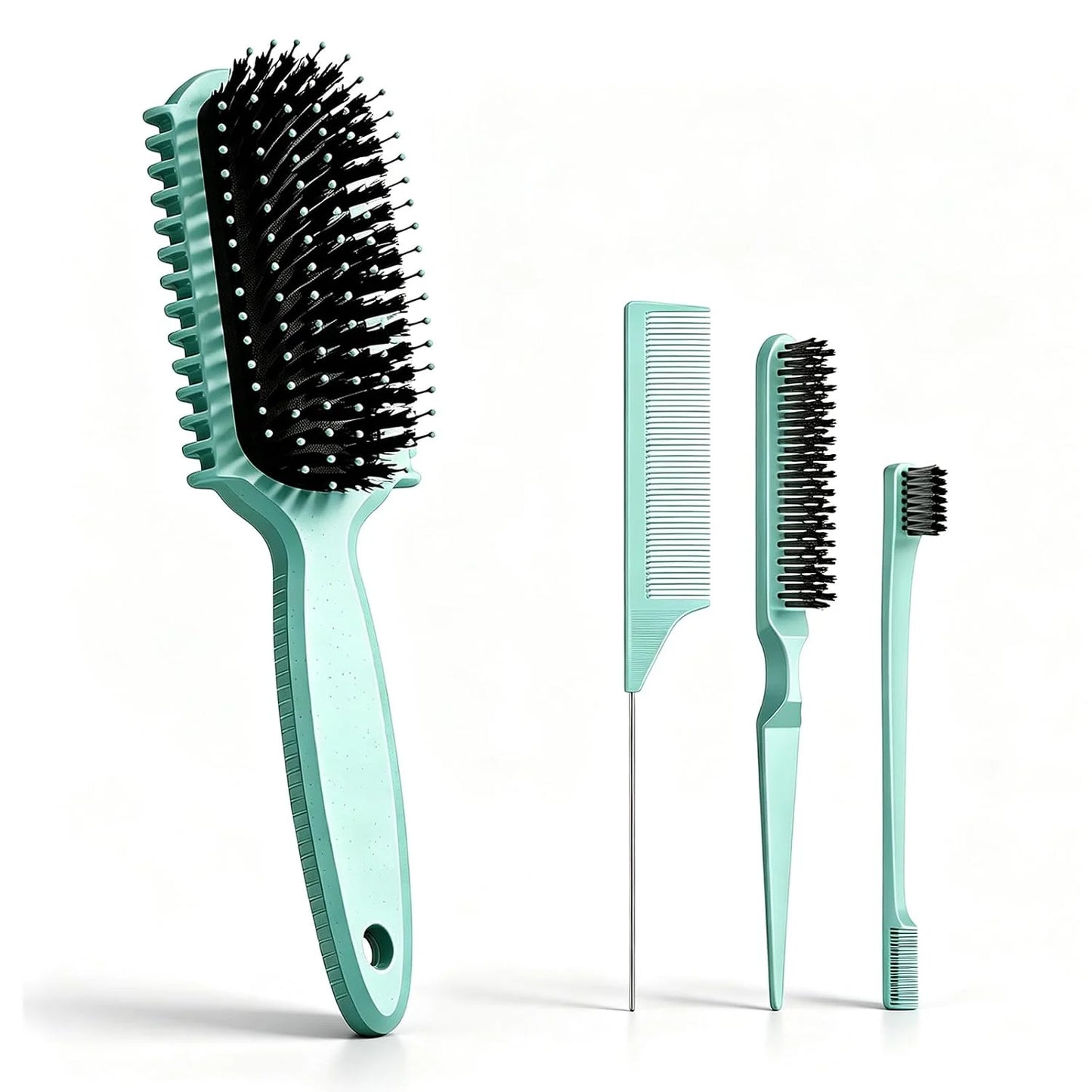 Curl Defining Brush, Curly Hair Brush, Slick Back Hair Brush, For Combing and Shaping Curls in All Hairstyles to Reduce Pulling (Pink)
