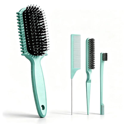 Curl Defining Brush, Curly Hair Brush, Slick Back Hair Brush, For Combing and Shaping Curls in All Hairstyles to Reduce Pulling (Pink)