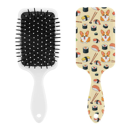 Air Cushion Comb for Massage Japanese Ocean Wave Fish Koifish Art, For Curly Long Thick Straight Hair, Women Girls Ladies