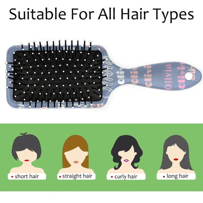 Personalized Name Hair Brush Detangler Brush Gifts for Women Man Custom Detangler-Hair-Brush Kids-Toddler-Girls for Travel All Hair Types